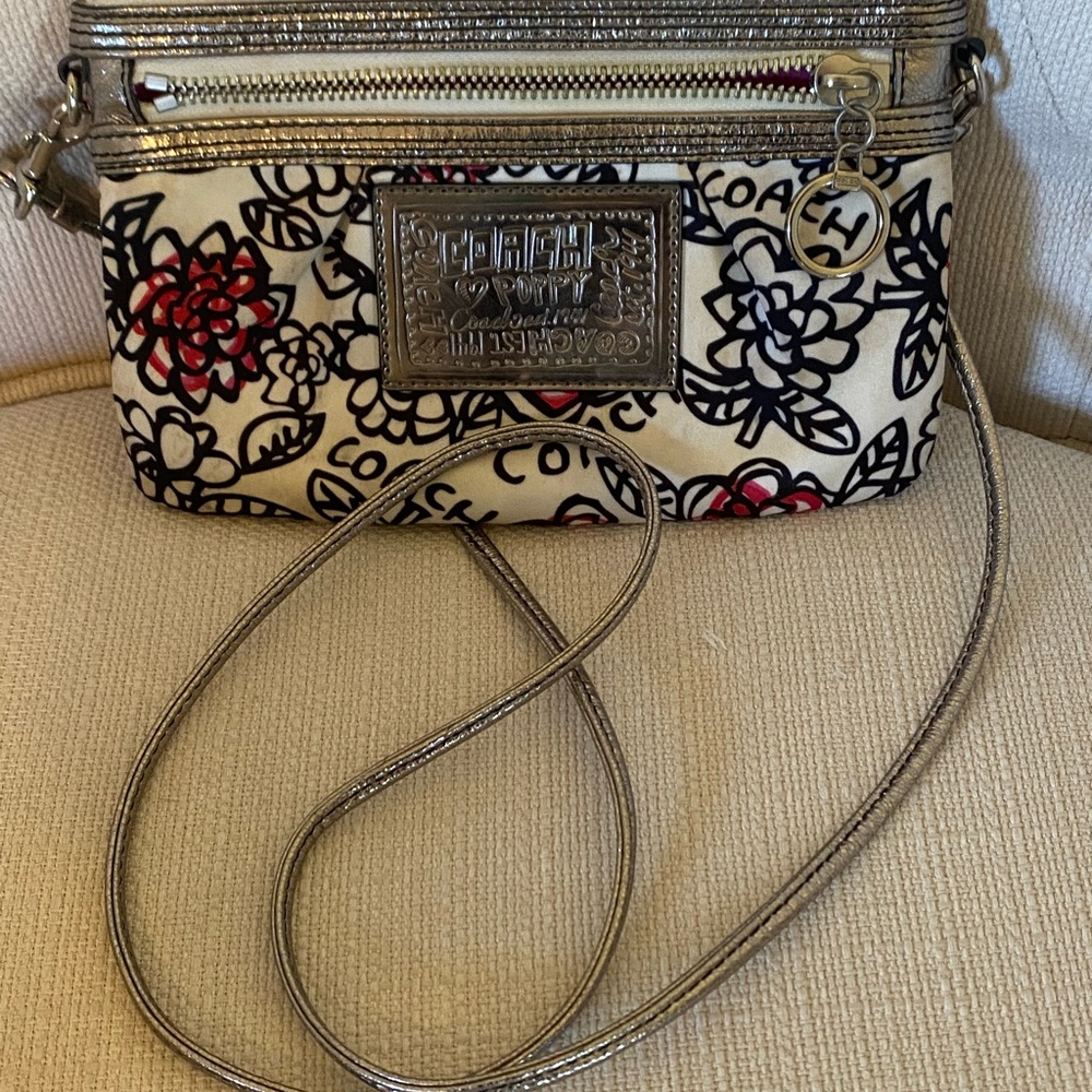 Coach Floral Crossbody Bag - poppy